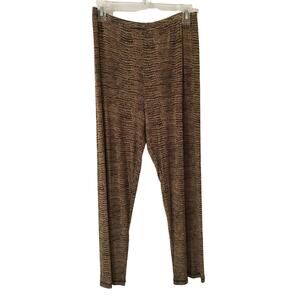Chico's Private Edition Size 1 (M) Brown & Beige Travel Pants